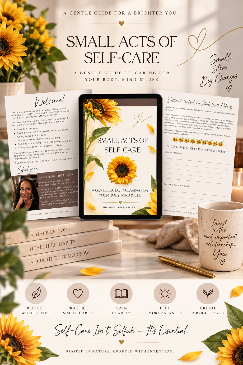 Small Acts of Self-Care: A Gentle Guide to Caring for Your Body, Mind & Life by Shalynne L. Barr, MBA, TICC