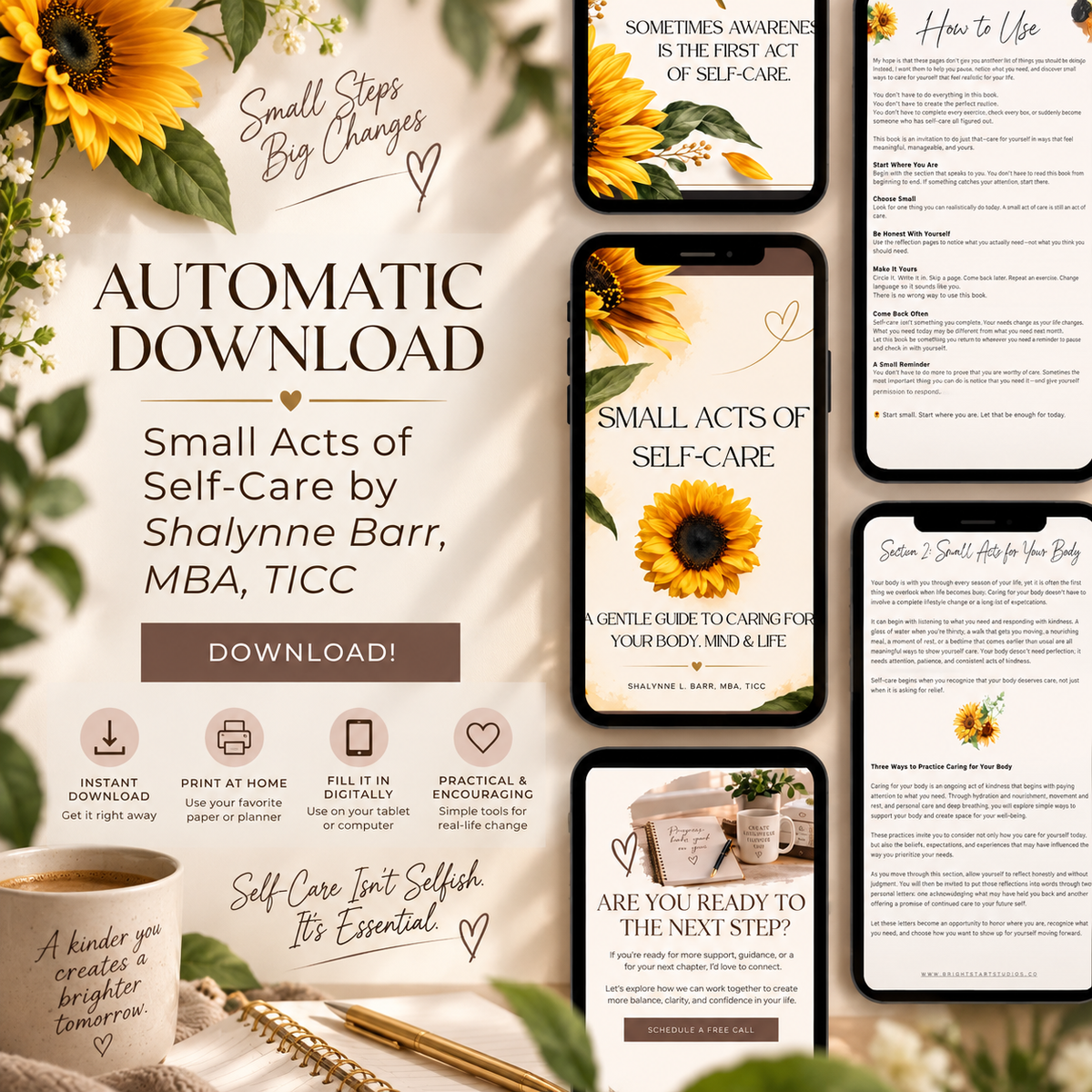 Small Acts of Self-Care: A Gentle Guide to Caring for Your Body, Mind & Life by Shalynne L. Barr, MBA, TICC